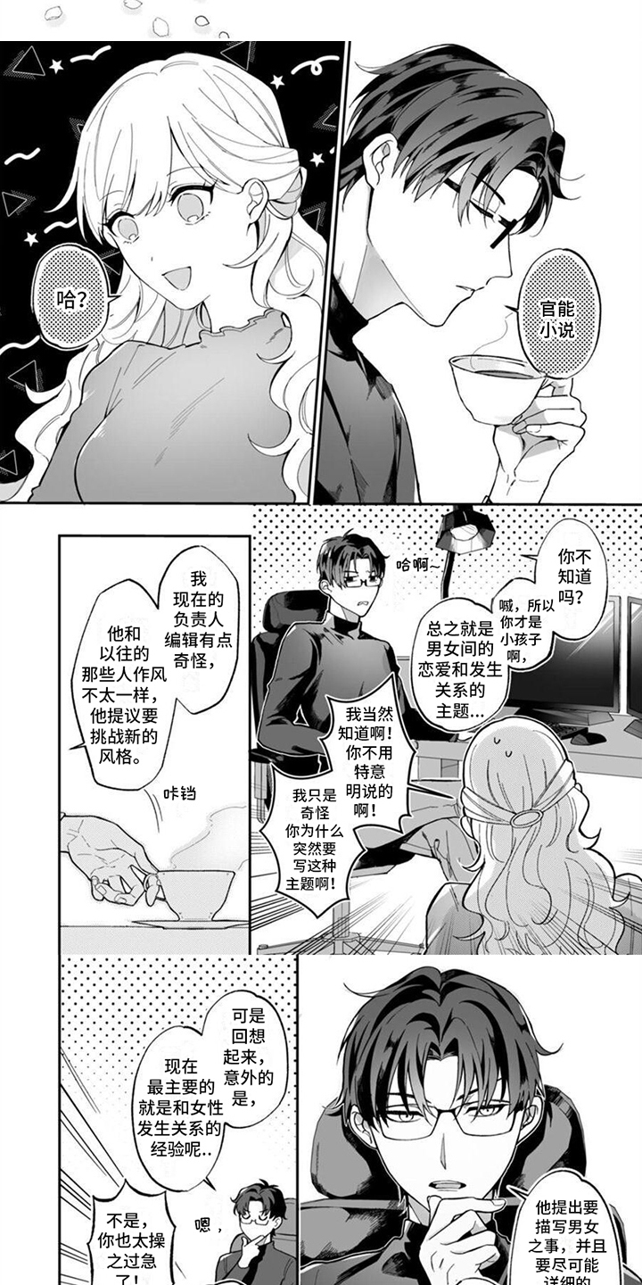 《官能小说家》漫画最新章节第1章：助手与小说家免费下拉式在线观看章节第【3】张图片