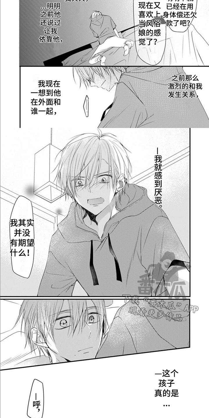 《以己抵债》漫画最新章节第8章：吃醋免费下拉式在线观看章节第【3】张图片