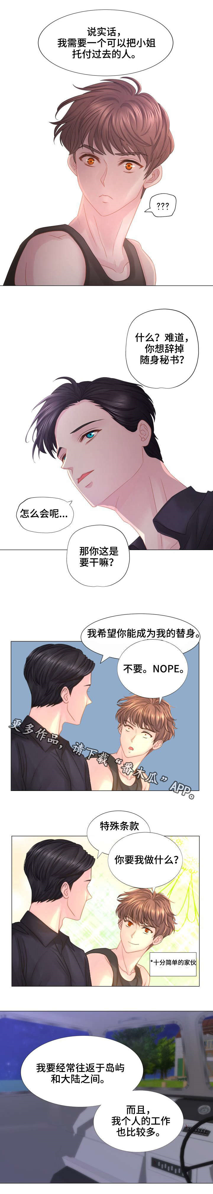 《私岛别墅》漫画最新章节第38章托付免费下拉式在线观看章节第【3】张图片