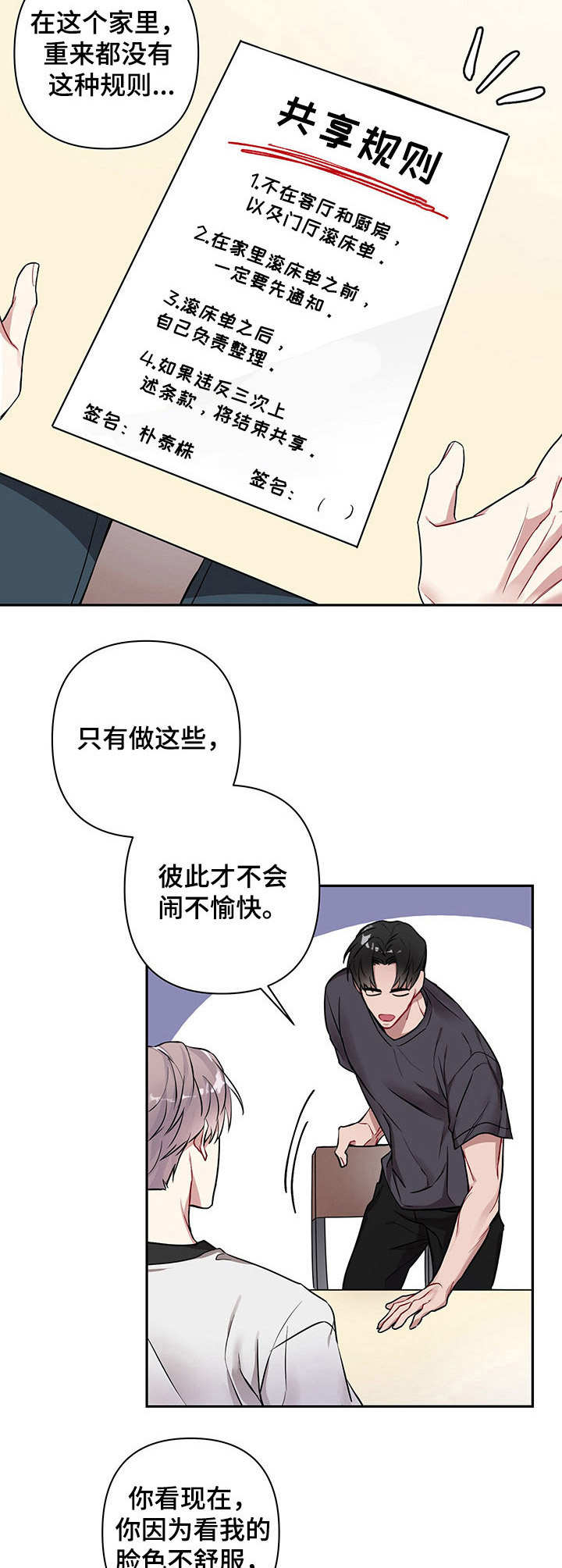 《共享房屋》漫画最新章节第8章共享规则免费下拉式在线观看章节第【2】张图片