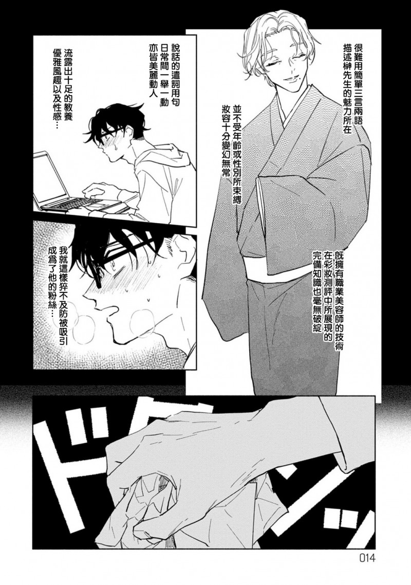 《【震惊】我喜欢的美妆博主竟然是我的客人、、、》漫画最新章节第1话免费下拉式在线观看章节第【14】张图片