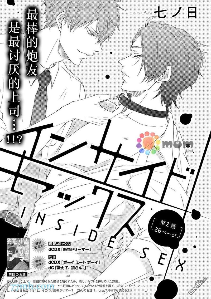 《Inside sex》漫画最新章节第2话免费下拉式在线观看章节第【1】张图片