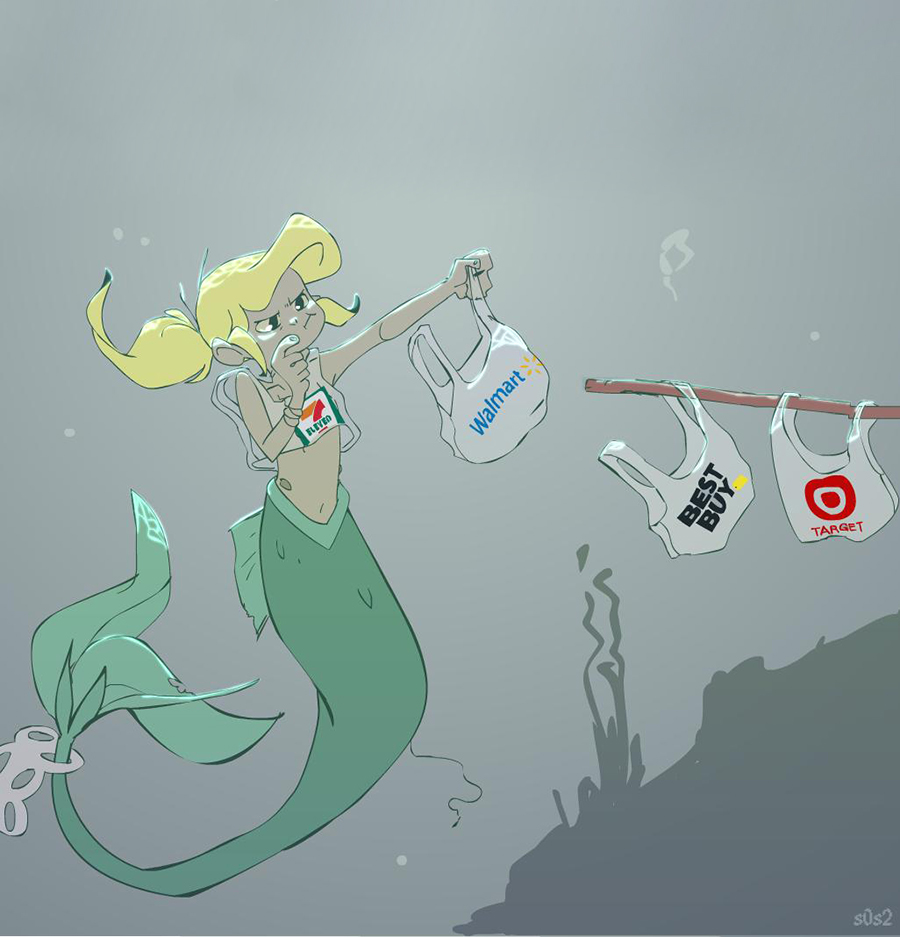 【被海洋垃圾污染后的小美人鱼】漫画-（第01话）章节漫画下拉式图片-2.jpg