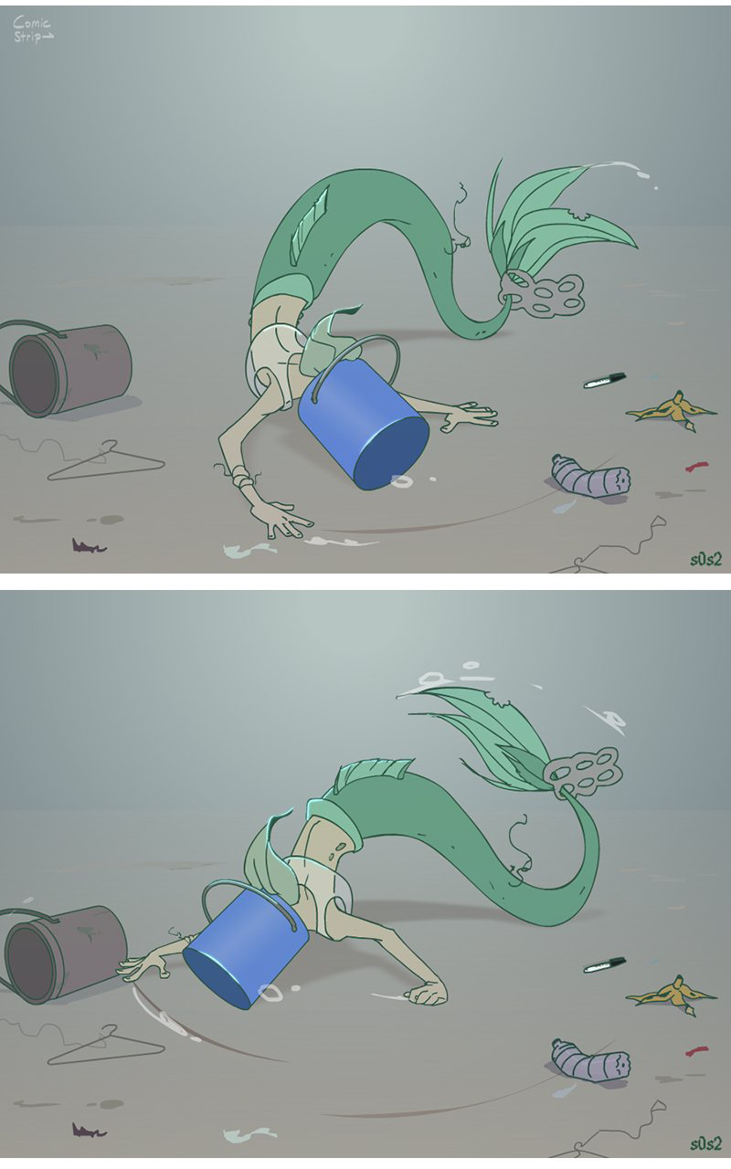 【被海洋垃圾污染后的小美人鱼】漫画-（第06话）章节漫画下拉式图片-2.jpg