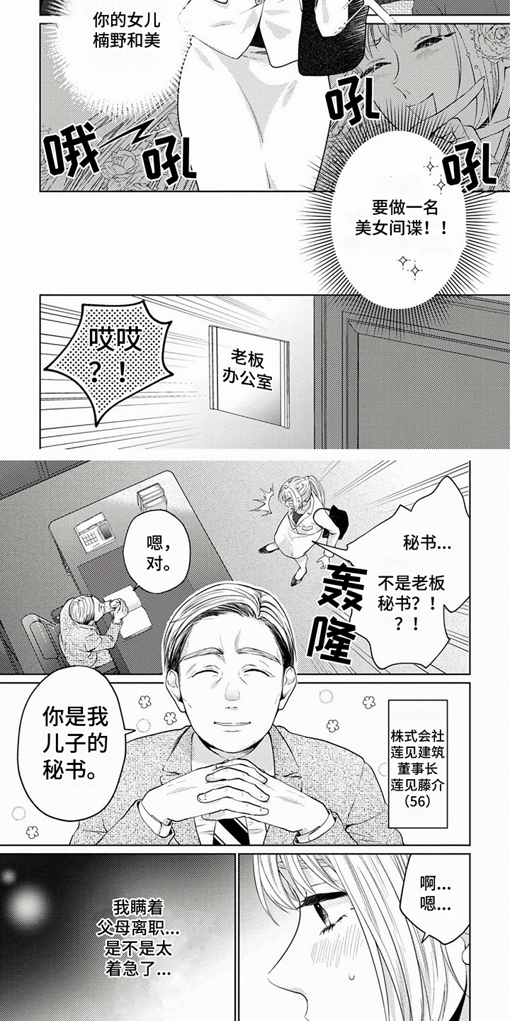 《老板好可爱》漫画最新章节第1章：间谍秘书免费下拉式在线观看章节第【5】张图片