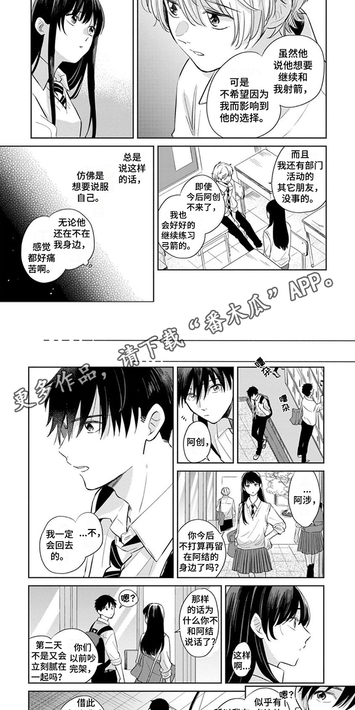 《离弦之恋》漫画最新章节第15章：纠结 免费下拉式在线观看章节第【7】张图片